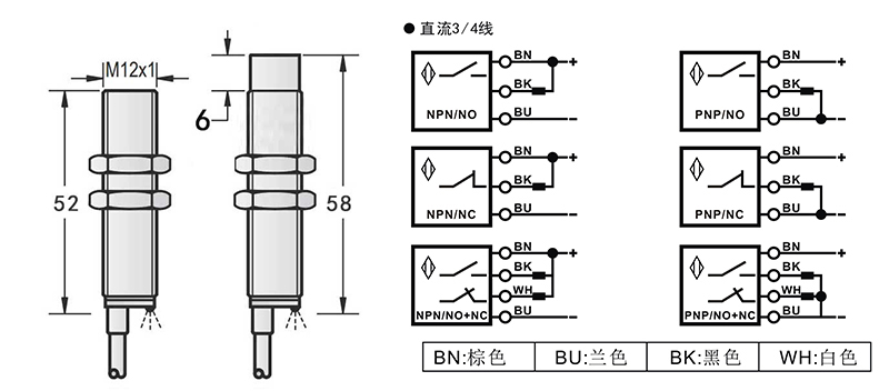M12高溫150度電感式接近開(kāi)關(guān)